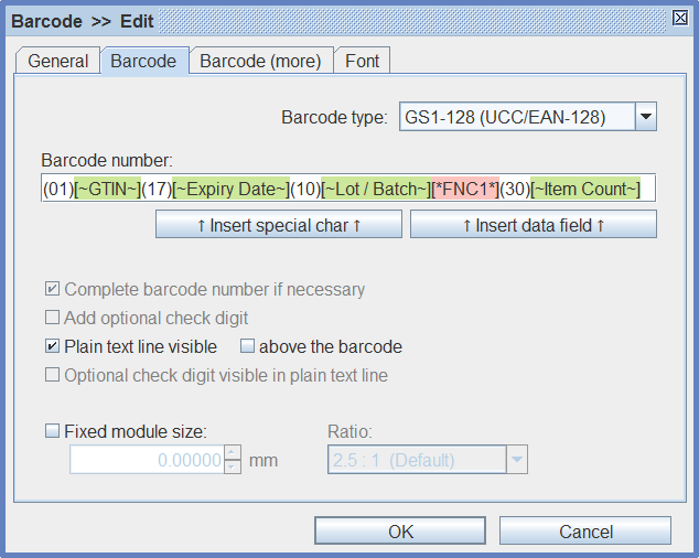 Editing GS1 Information