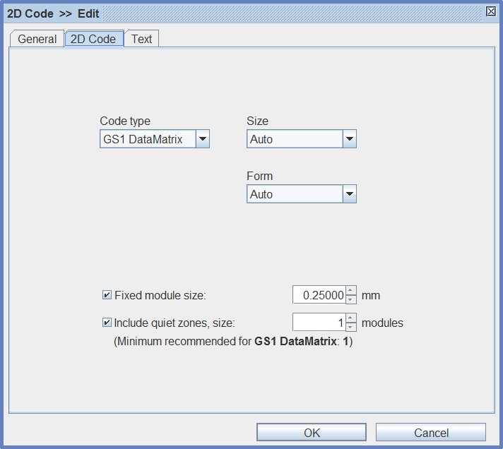 Adjusting module size