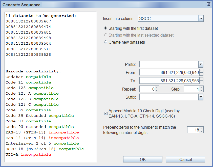 SSCC - Generating Serial Numbers